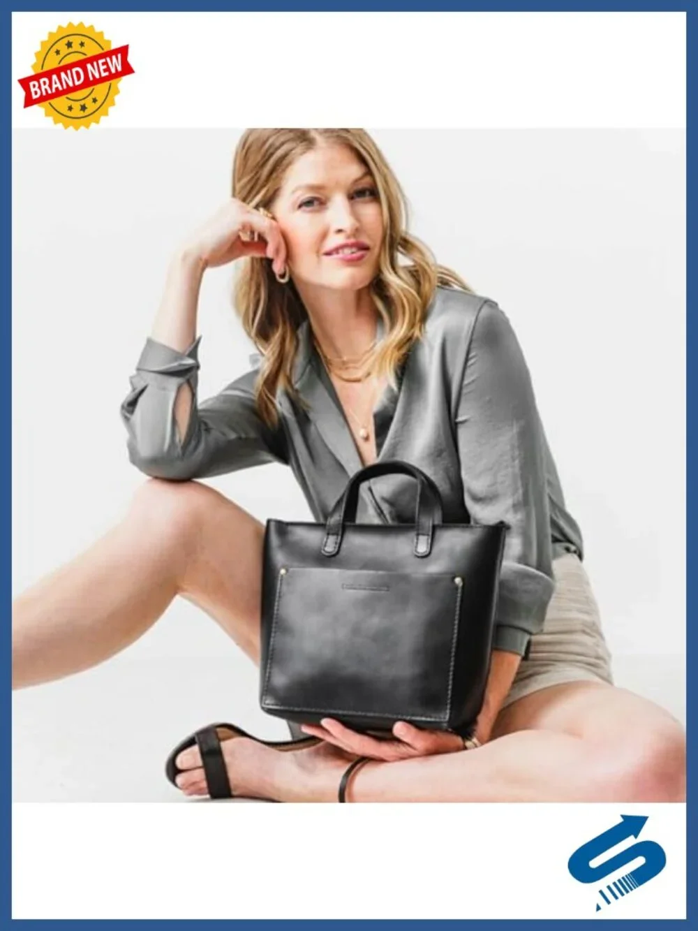 Mini Crossbody Tote Bag for Women Full-Grain Leather